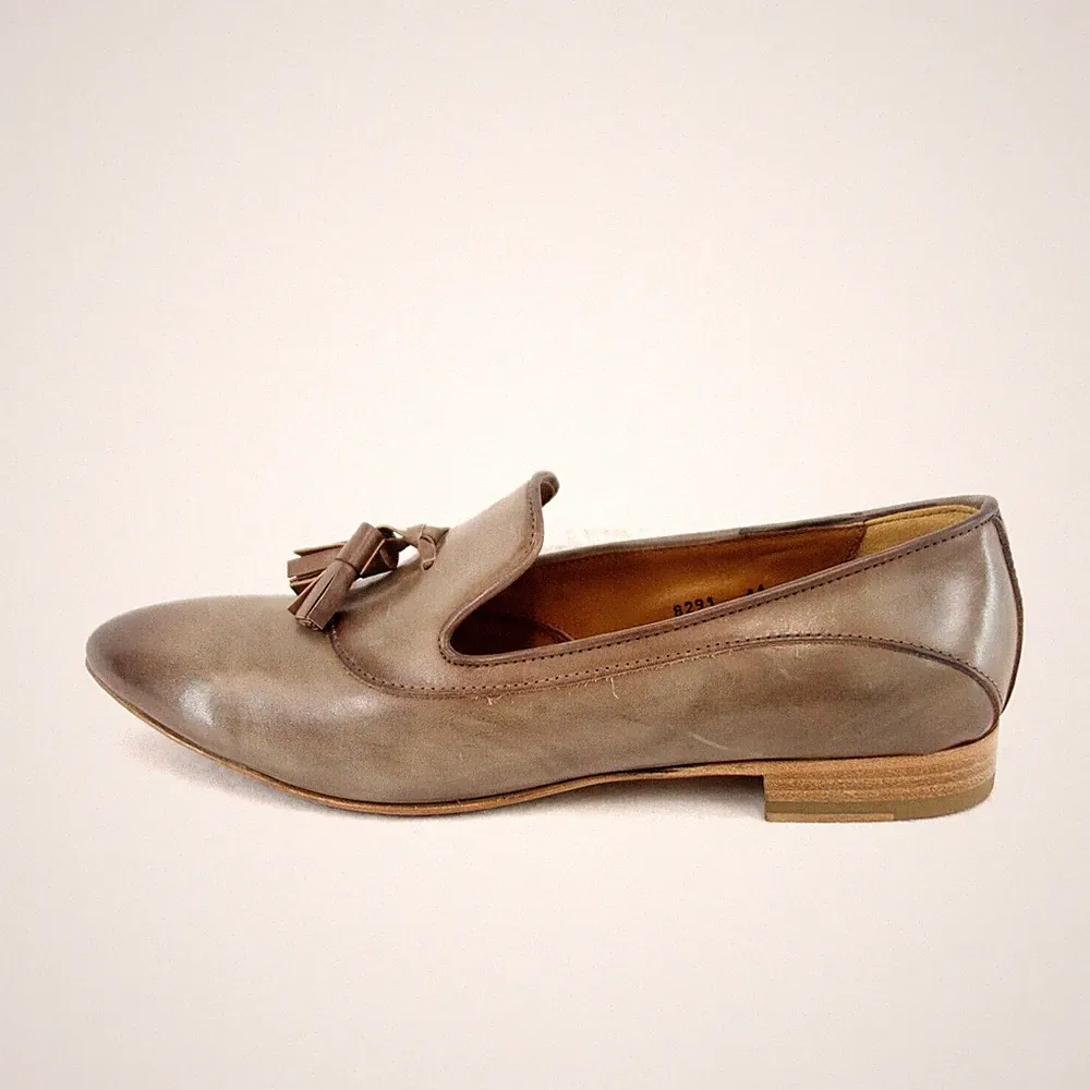 Loafer Braun echt Leder ANTONIO MAURIZI Damen Schuhe Slipper 41 36,5 Np 285 Neu