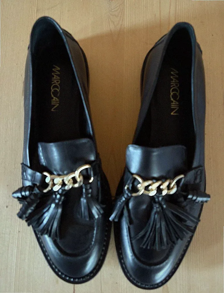 Loafer Damen Marc Cain, Gr. 40, schwarz, Leder, Made Italien, sehr guter Zustand