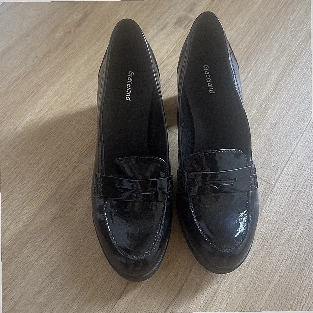 Loafer Damen, mit Blockabsatz, Gr. 39