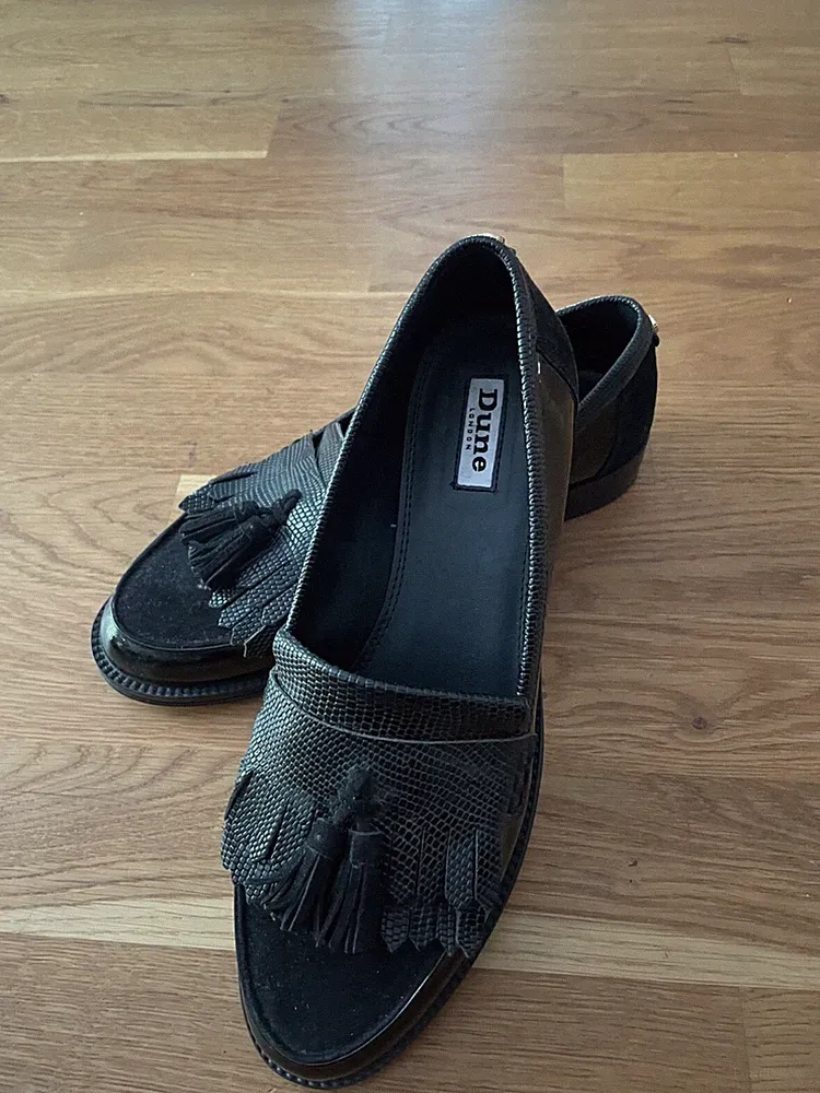 Loafer, Dune London, mit Quasten, 39, schwarz, einmal getragen