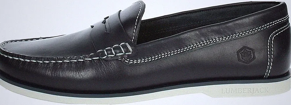 LOAFER Herren Leder Halbschuh Lumberjack Blau