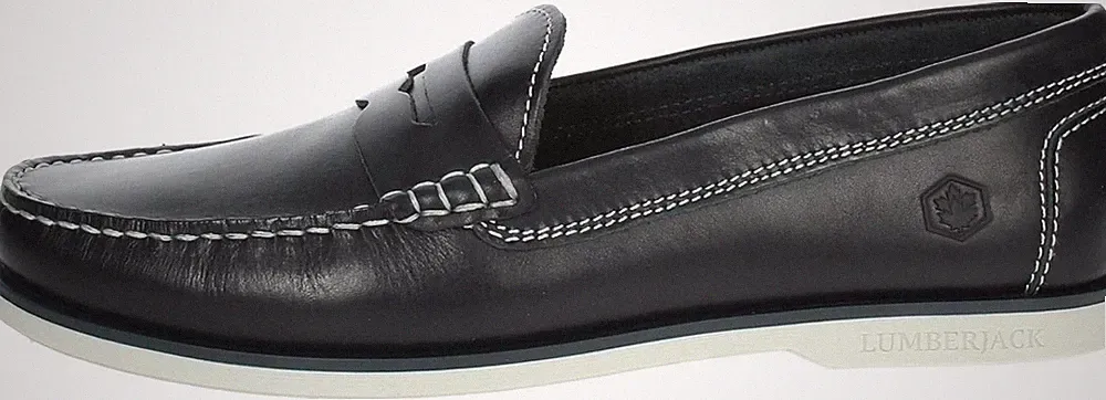 LOAFER Herren Leder Halbschuh Lumberjack Blau