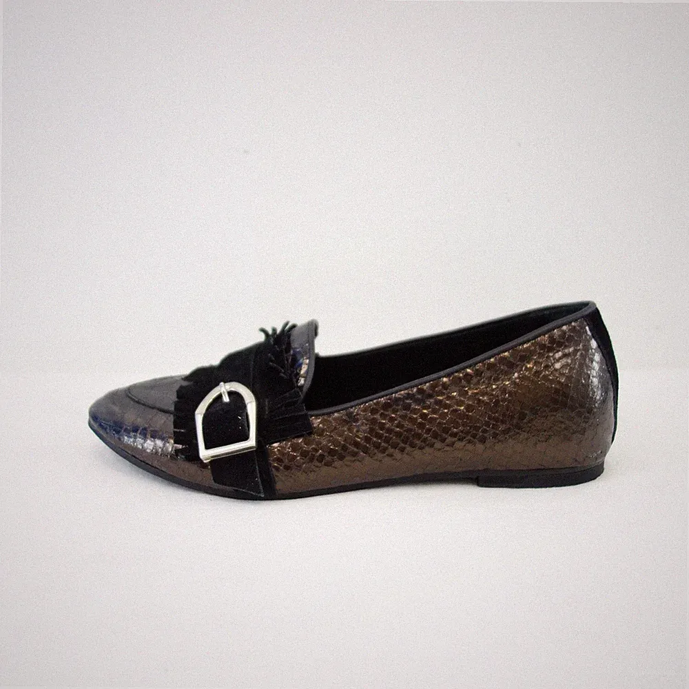 Loafer Kudeta 38 Schwarz Damen Schuhe Ballerinas Slipper echt Leder Np 209 Neu