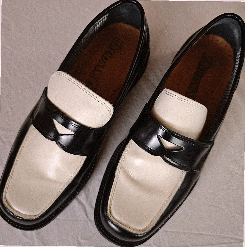 Loafer Männer Slip-On Retro Vintage Stil Casual Leder Schuhe, Größe 43