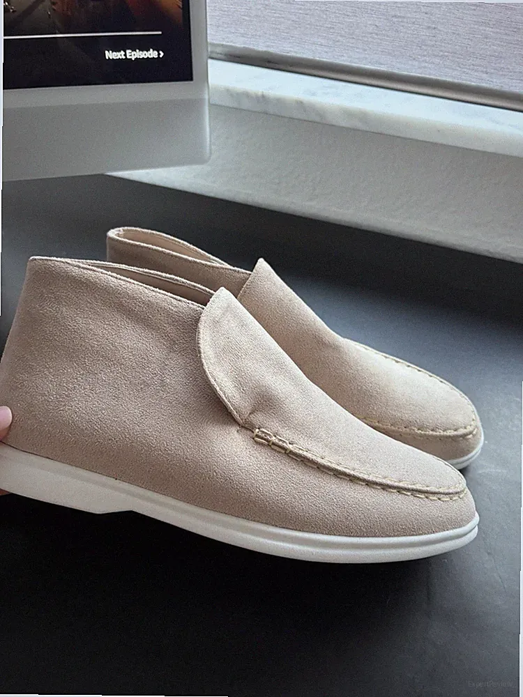 Loafer Mokassins Rosa Rose Beige Halbschuhe Damen Herren 40/41 Elegant Wildleder