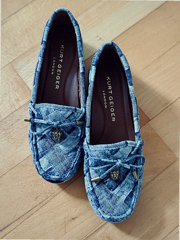 Loafer - Mokossin Gr. 35 Kurt Geiger London Jeans Patchwork