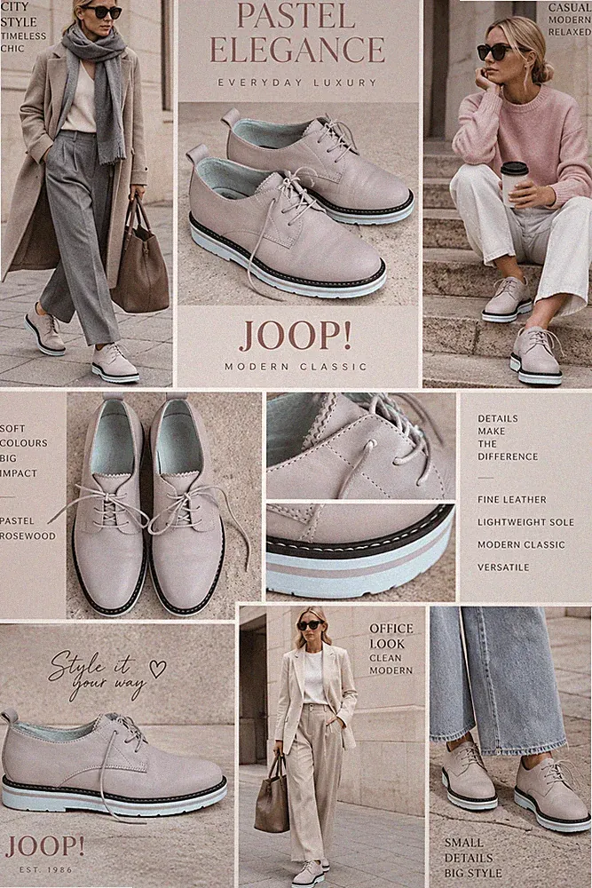 Loafer Schnürschuhe Leder Schnürer alt rosa klassisch old money 41