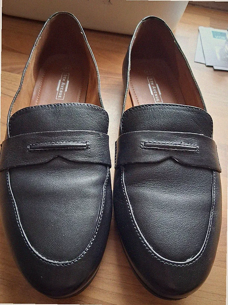 Loafer Slipper Damen Gr 41 Schwarz