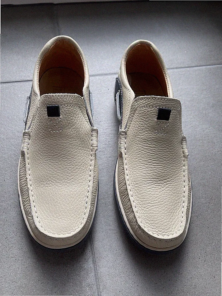 Loafer Slipper Herren Gr 42 Echtleder Beige