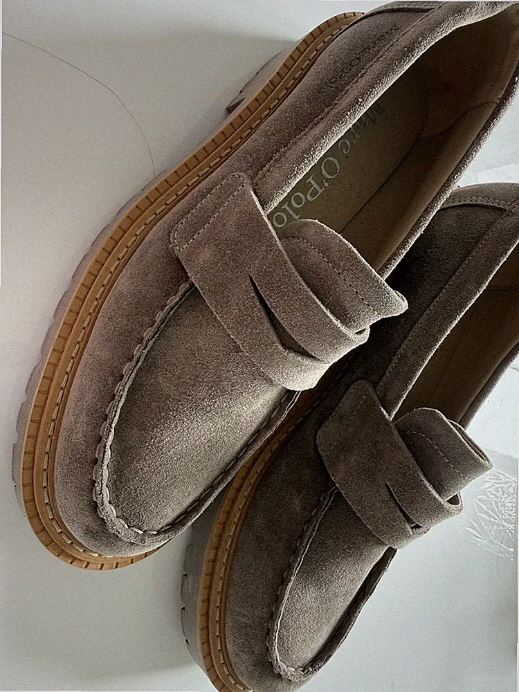 Loafer Slipper Marc o Polo 39 Wildleder Grau/beige