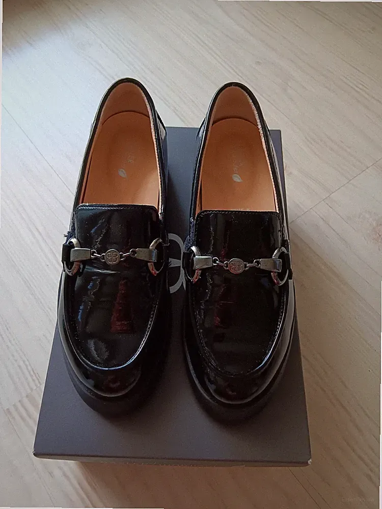 Loafer / Slipper von BASLER By Waldläufer_Gr. 38 H_schwarz_Lack_NEU
