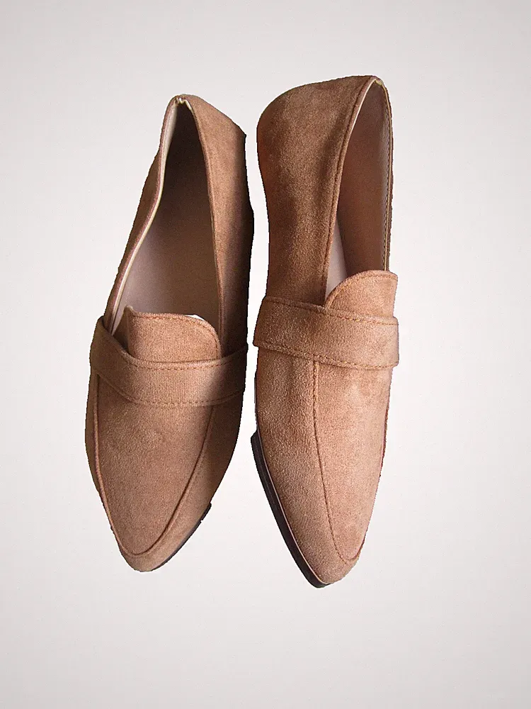 Loafers Damen 38 in camel, Leder, neu