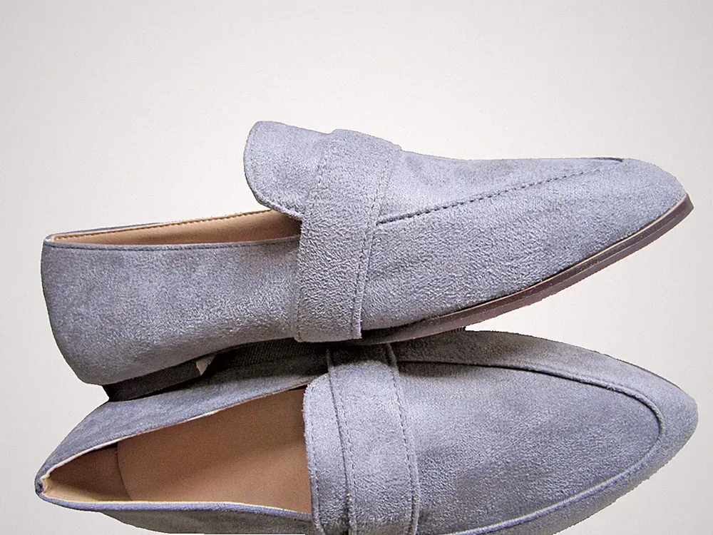 loafers Damen 38 in grey, echtes Leder, neu