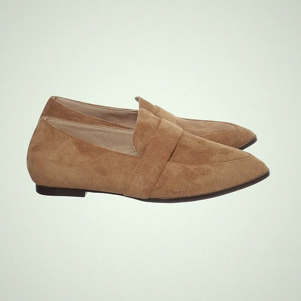 Loafers, Größe: 37, Wildlederimitat/Polyurethan, Braun, Damen #FaL
