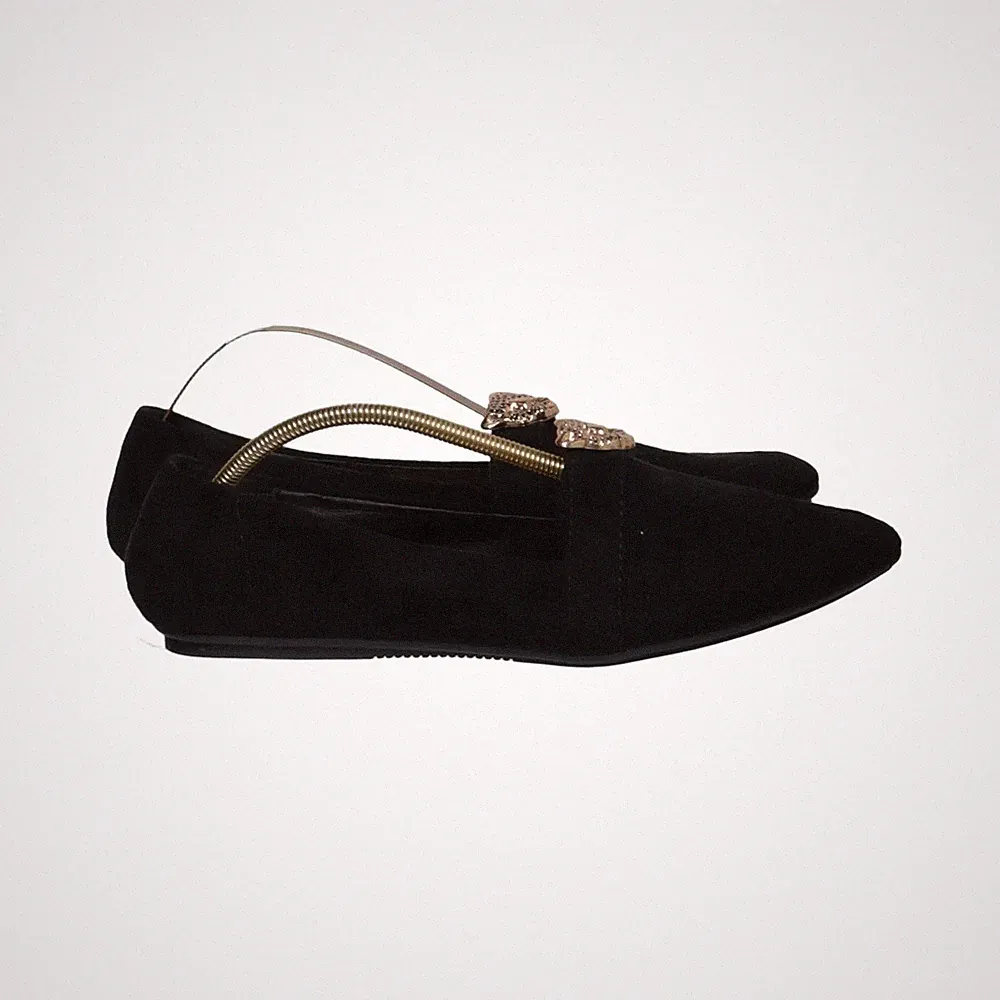 Loafers, Größe: 38, Wildlederimitat, Schwarz, Damen #knN