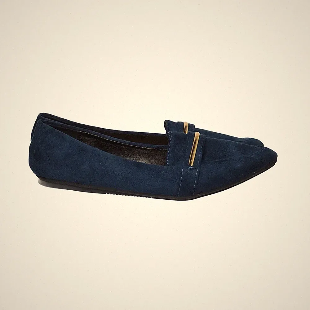 Loafers, Größe: 39, Wildlederimitat, Blau, Damen #dYF