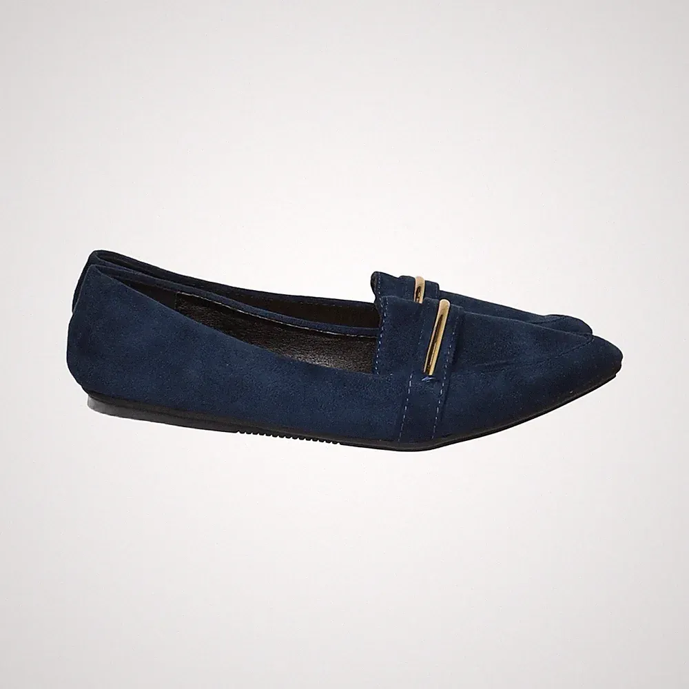 Loafers, Größe: 39, Wildlederimitat, Blau, Damen #dYF