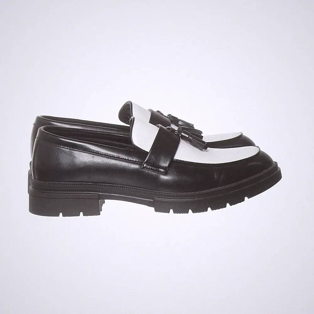 Loafers, Größe: 41, Schwarz/Weiß, Herren #nK7