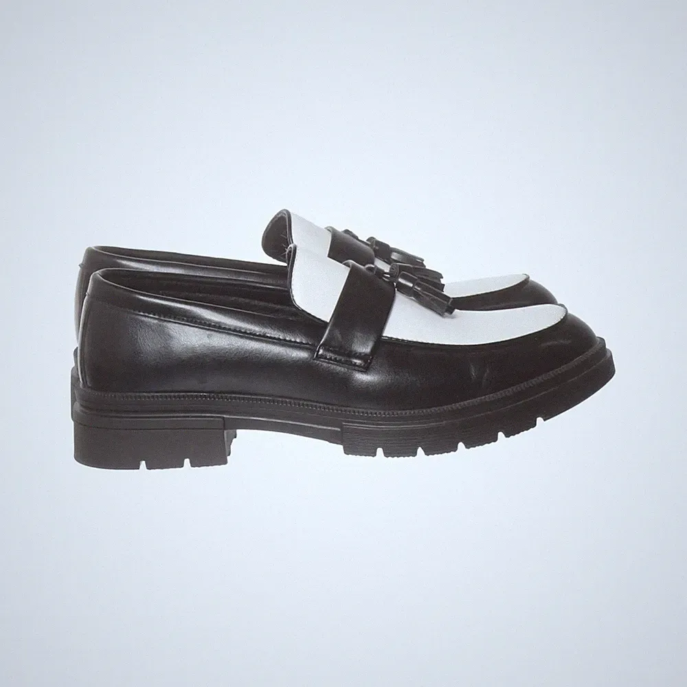 Loafers, Größe: 41, Schwarz/Weiß, Herren #nK7