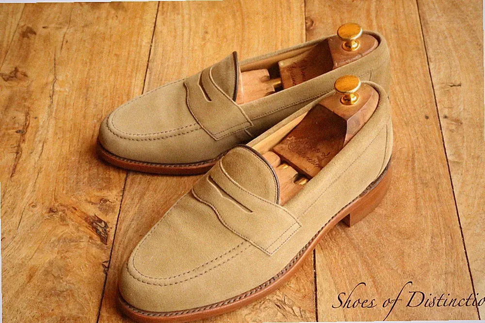 Loake hellbraune Wildleder Halbschuhe Schuhe Herren UK 7,5 US 8,5 EU 41,5