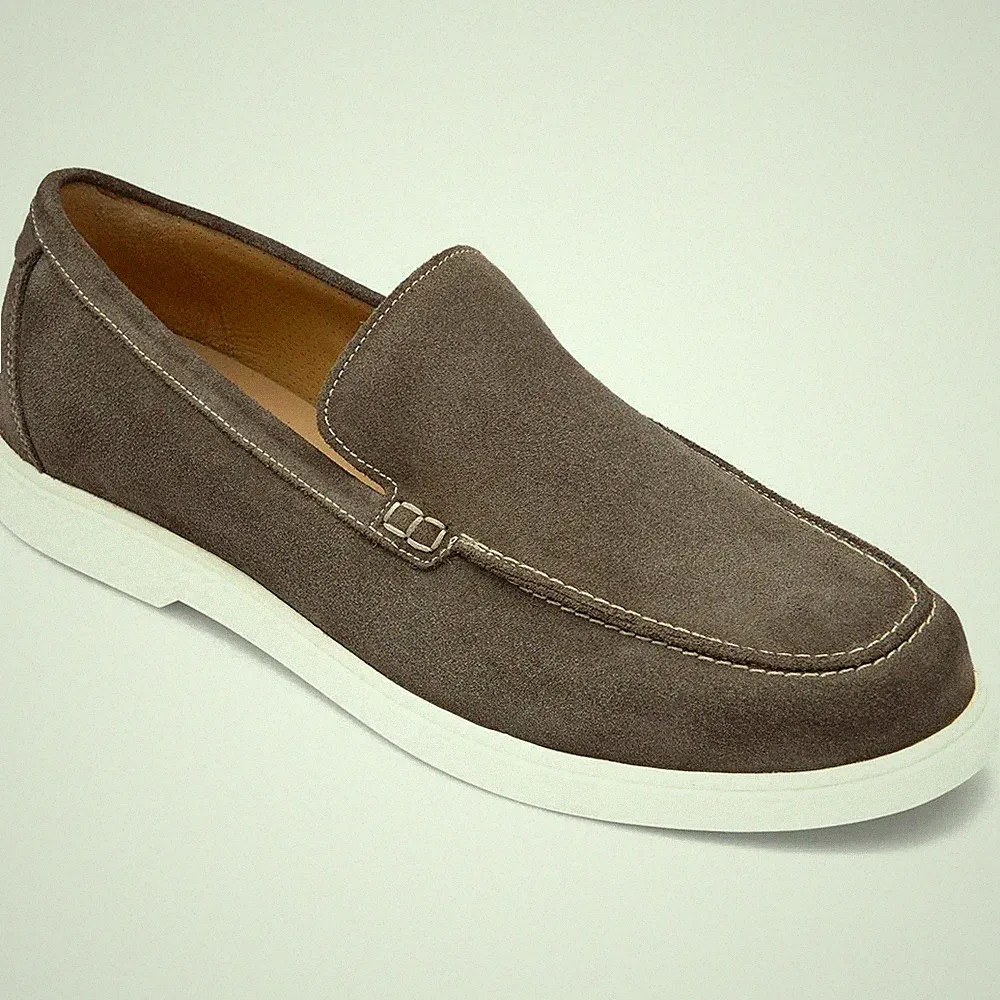 Loake Herren Toskana Slipper Schuhe Kastanie Wildleder Denim Wildleder Größe UK 6 bis UK 11