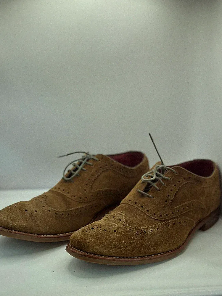 Loake Kerridge TG Wildleder Halbschuhe Claridge/F UK 8 mandelförmige Spitze...