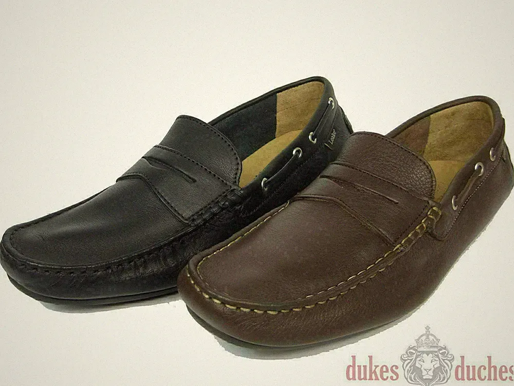 Loake Lifestyle Healey Herren Leder Loafer Mokassins Slipper schwarz & braun