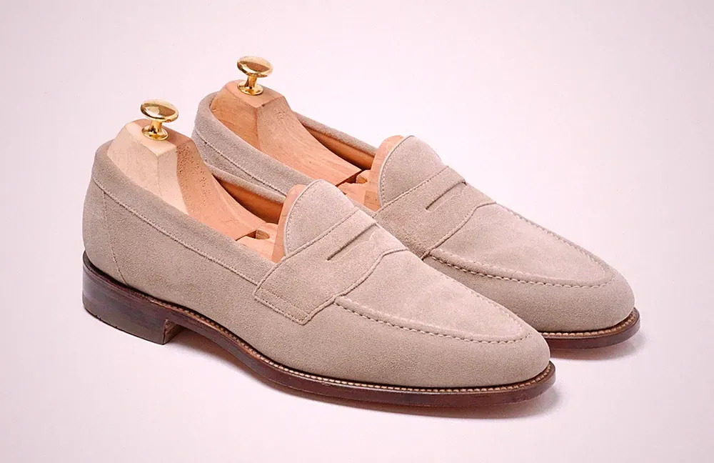 Loake Penny Loafer Schuhe sand Wildleder - `Imperial` UK 10 F US 11 EU 44