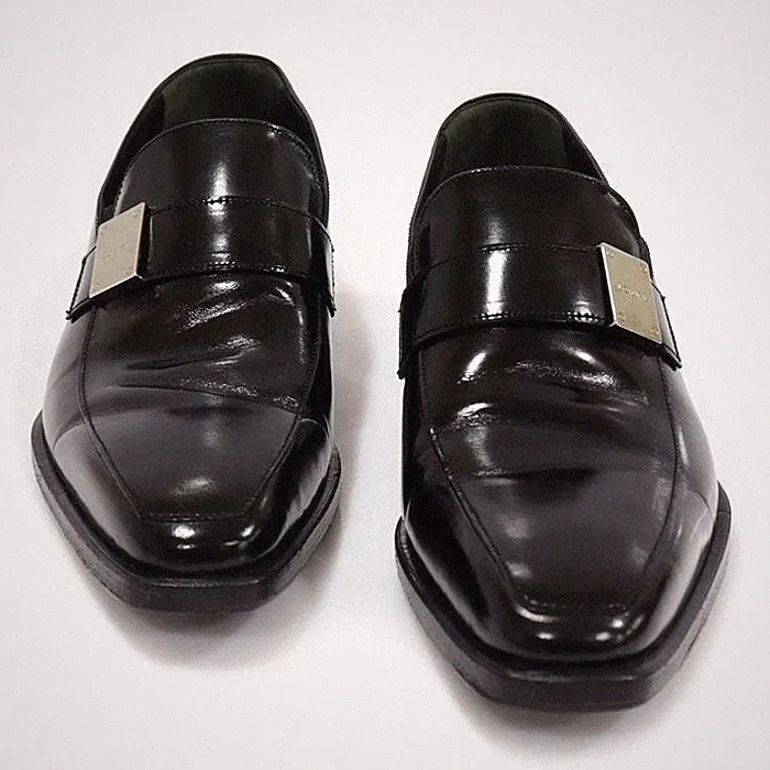 Loewe Herren Halbschuh schwarz glänzend Leder silber Logo 39,5 115450958 [U]
