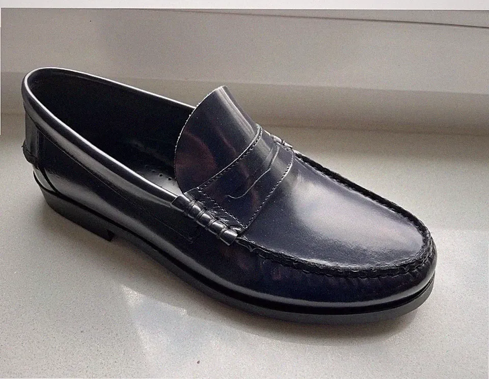 LOOKS by Wolfgang Joop Herren Loafer Leder dunkelblau EU 41 Schlupf