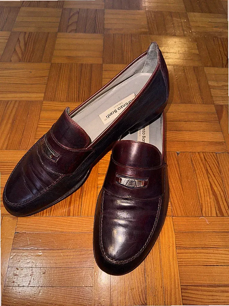 Lorenzo Banfi Herren Halbschuh Loafer Slipper, Größe 9 1/2