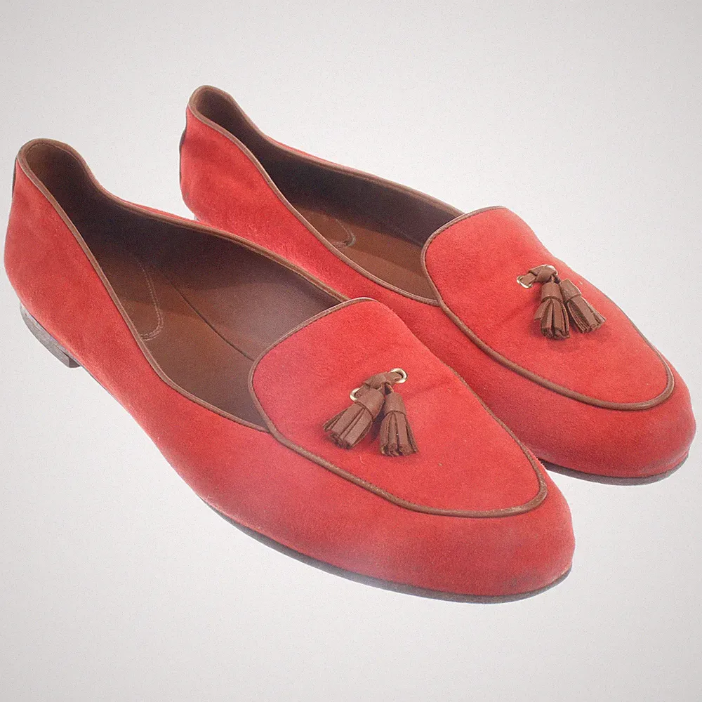 Loro Piana Loafers 39 EUR Orange Gut