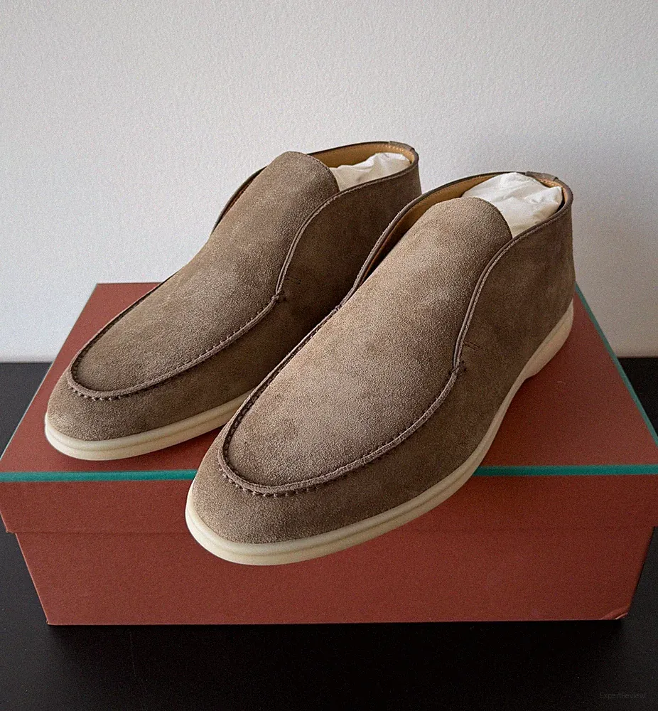 Loro Piana Open Walk Schuhe Loafer 42 Braun Neu