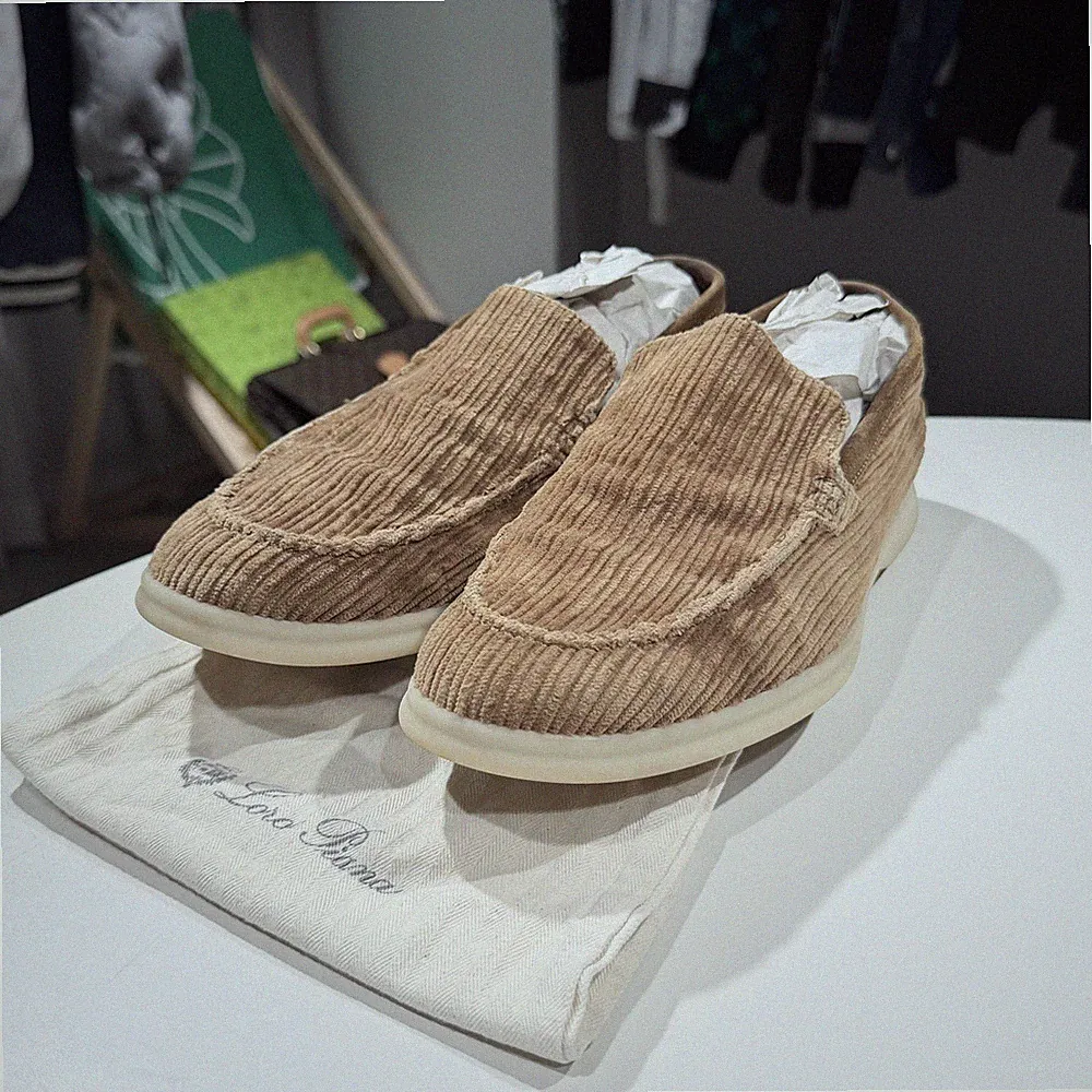 Loro Piana Summer Walk Cord Slipper Halbschuhe 41 154508057 [U]