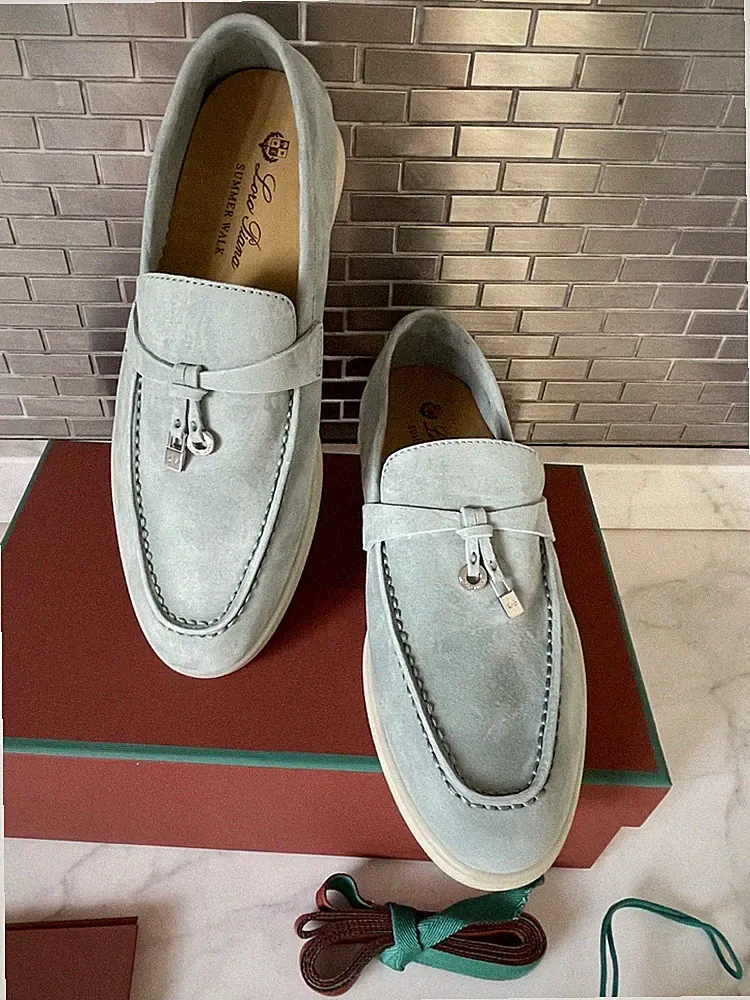Loro Piana Summer Walk Damen N38 (für || Fuß 24-24,5cm) Aquamarin