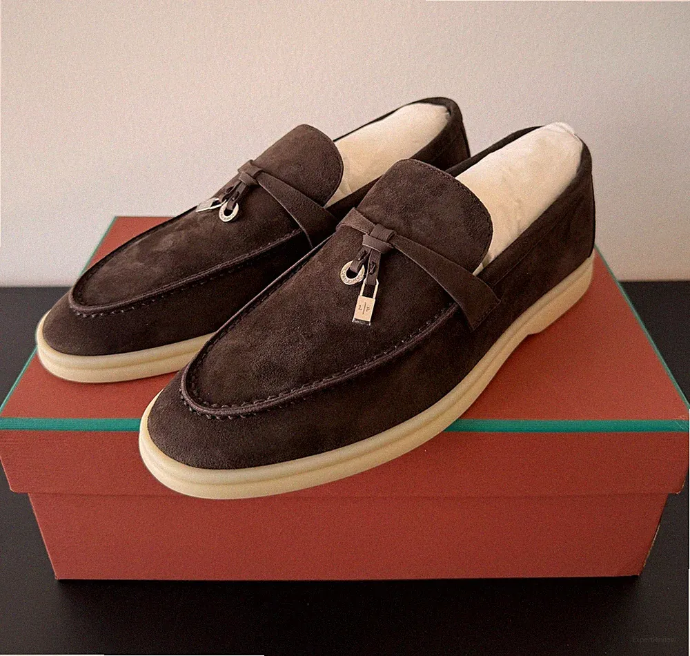 Loro Piana Summer Walk Schuhe Loafer 38 Braun Brown Chocolate Neu