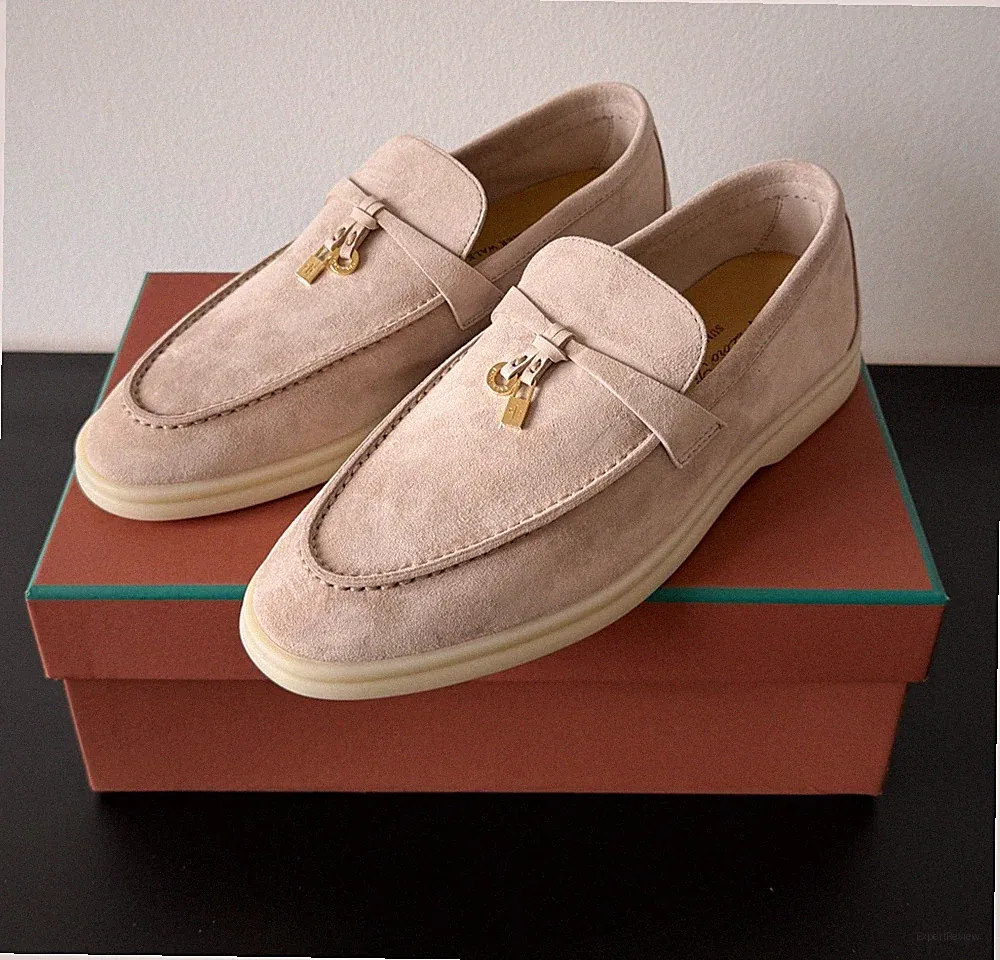 Loro Piana Summer Walk Schuhe Loafer 38 Sand Beige Neu