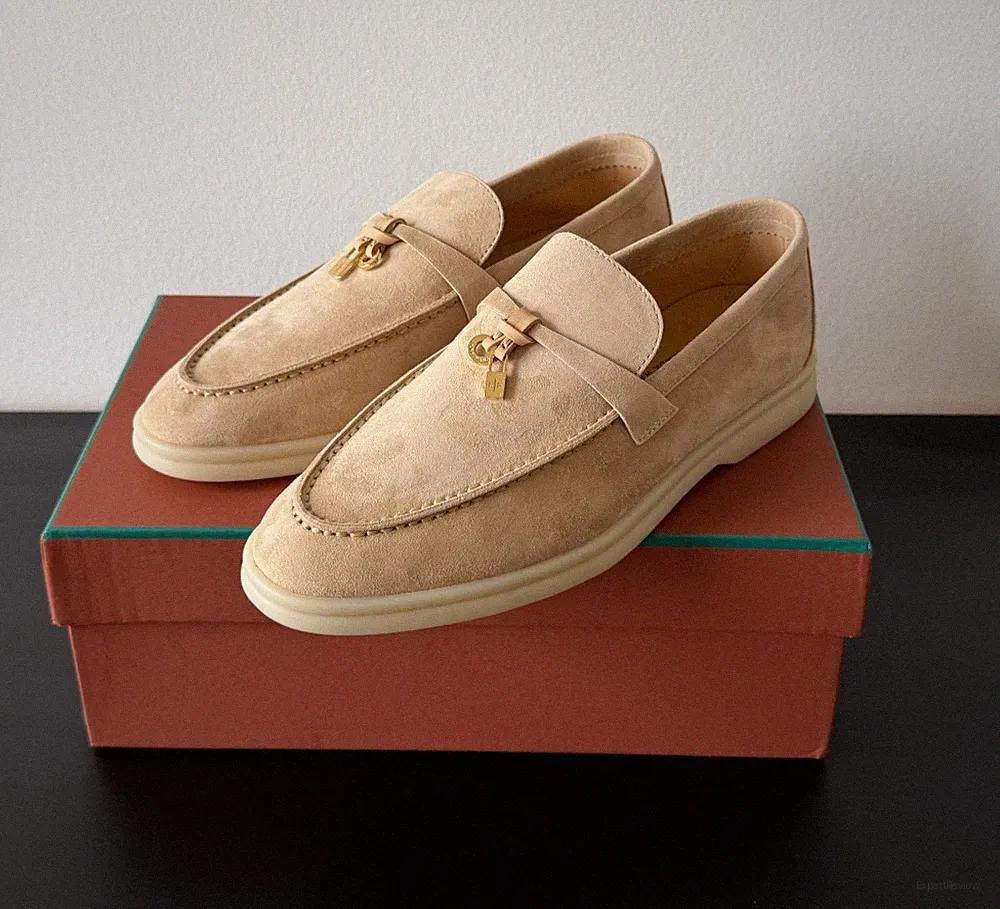 Loro Piana Summer Walk Schuhe Loafer 39 Hinoki Wood Sand Beige Neu
