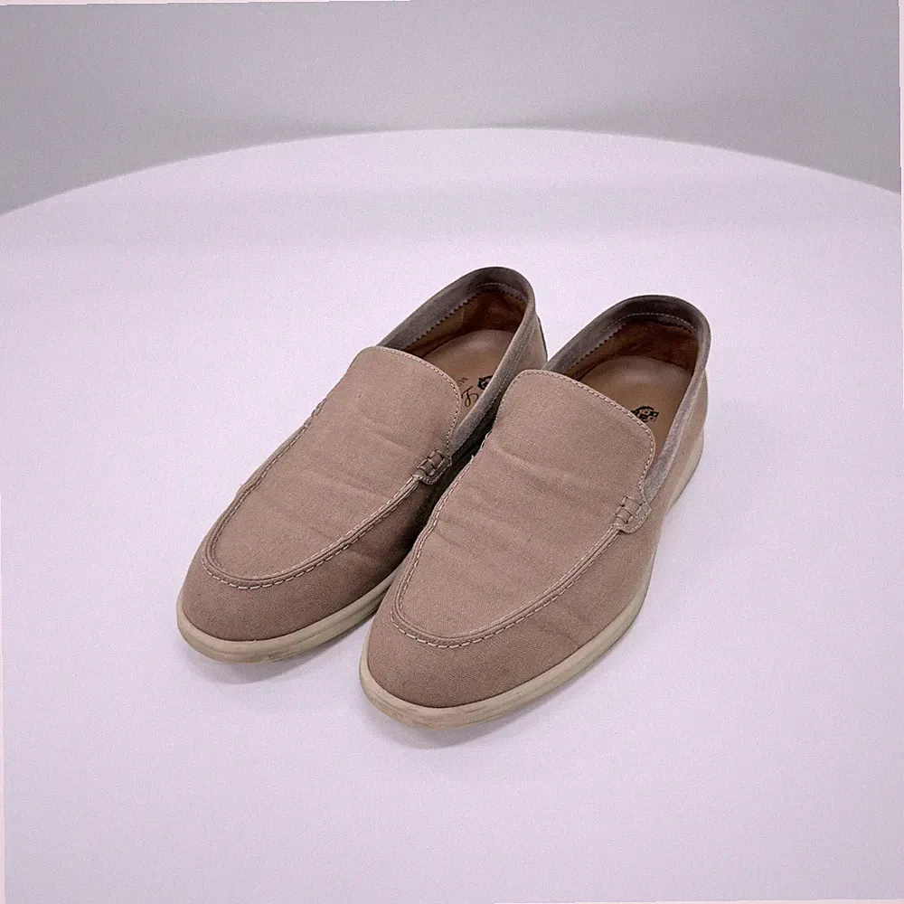 Loro Piana Summerwalk Wildleder Halbschuh Beige 39 158383719 [U]