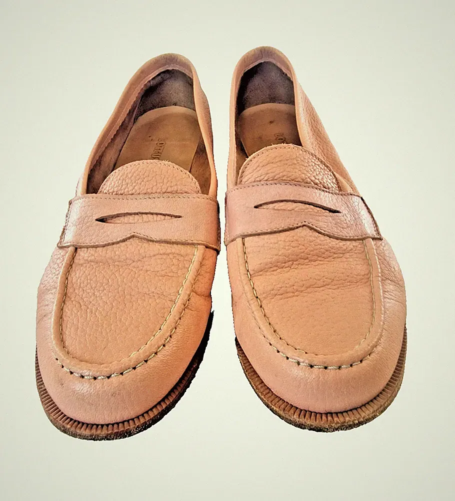 Lottusse Loafer Gr 39 Designerschuhe Damen Slipper Leder Mokassins Rosa elegant