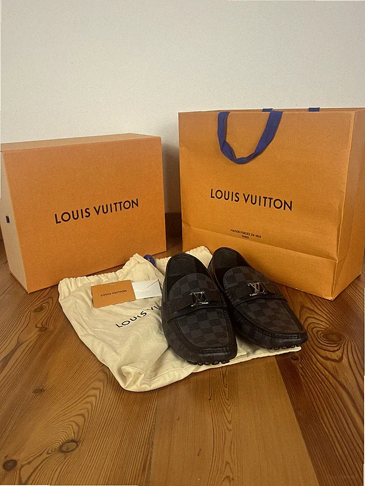 Louis Vuitton Damier Graphite Canvas Hockenheim Mokassini Größe Size 9
