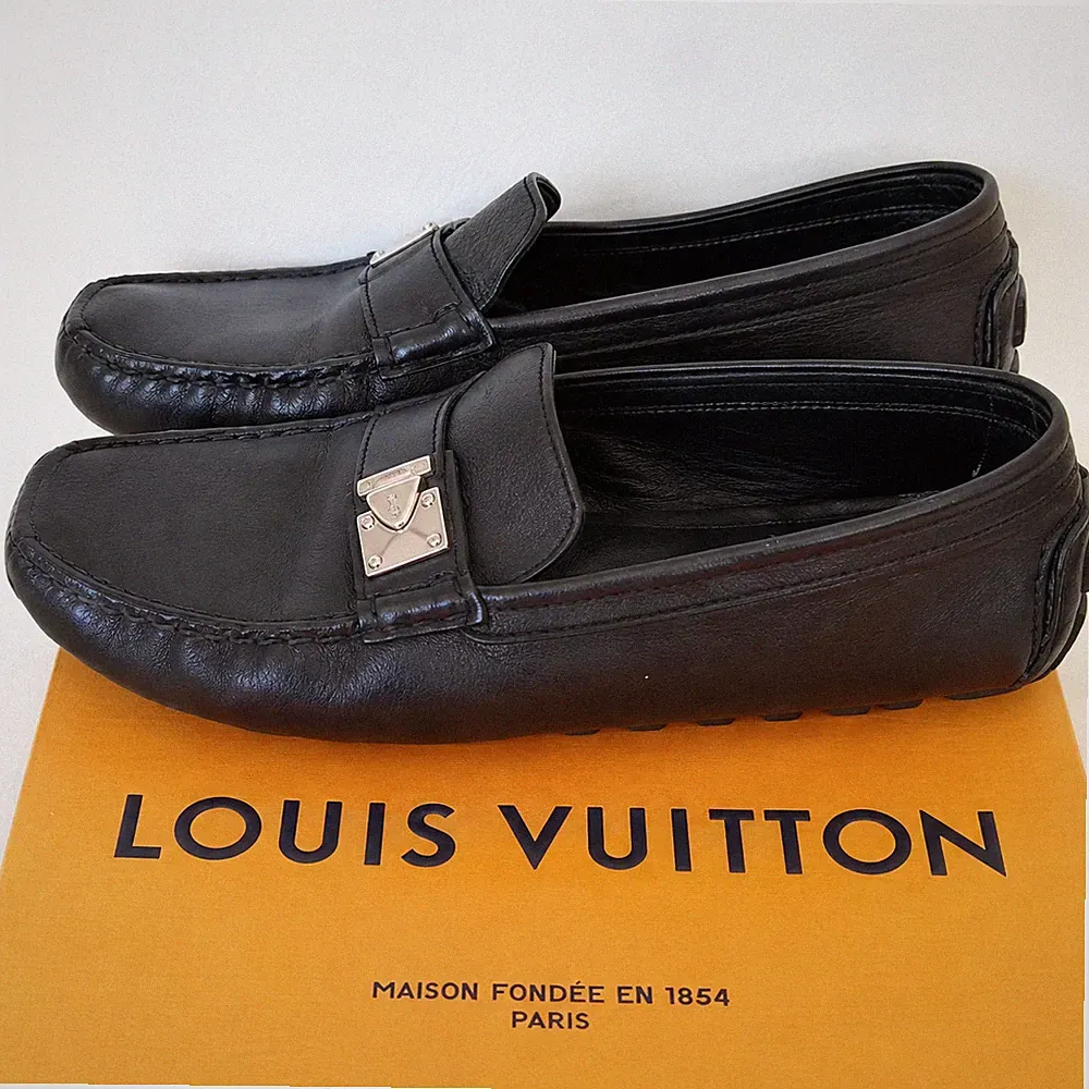 Louis Vuitton Halbschuhe Leder schwarz - Damen 38,5 - Made in Italy