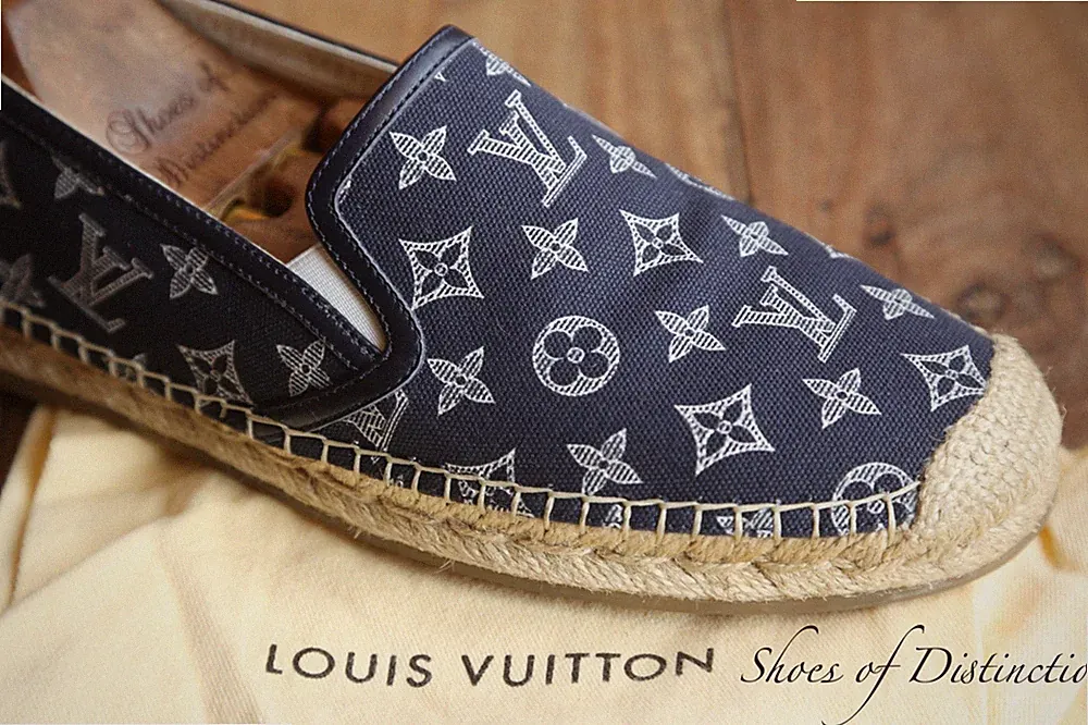 Louis Vuitton LV Monogram Blau Canvas Halbschuhe Espadrilles Herren UK 6 US 7 EU 40