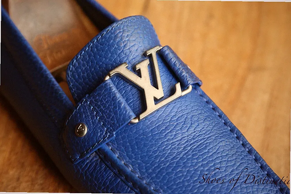 Louis Vuitton Monte Carlo Blau Silber Bit Halbschuhe Schuhe Herren UK 9,5 US...