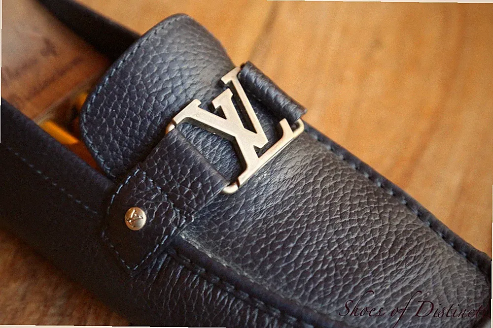 Louis Vuitton Navy Leder Monte Carlo Halbschuhe Schuhe Herren UK 11 US 12 EU 45