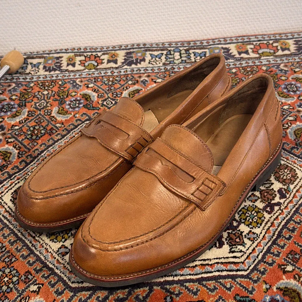 Ludwig Reiter Herrenschuh Penny Loafer Boxcalf Leder Braun Leder Gr: 9,5UK43,5 E