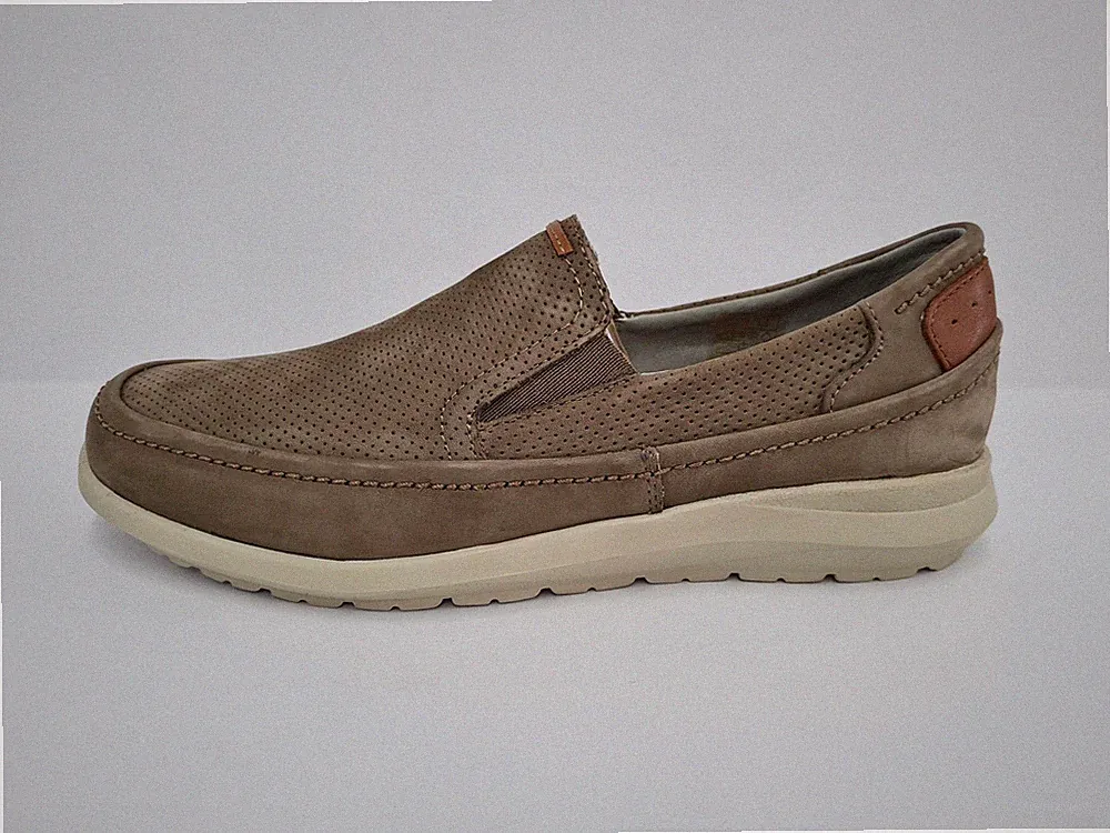 Luxus Herren Leder Halbschuh mit Gummizug Daryl, By Tommy - BEI (Beige)