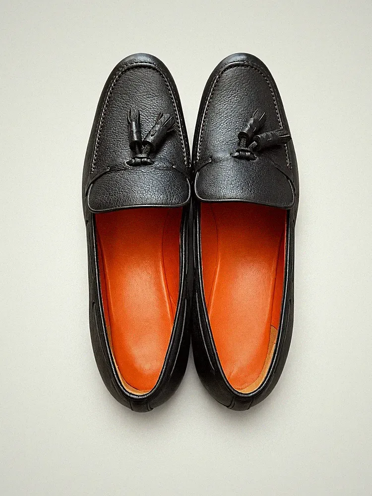 Luxus Herren Loafer Echtleder Made in Italy Gr. 45 Dunkelbraun Neu