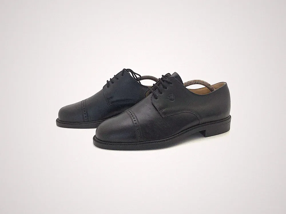 M. John Herren Halbschuhe Schnürer Loafers Business Schwarz Gr. 41,5 (UK 7,5)