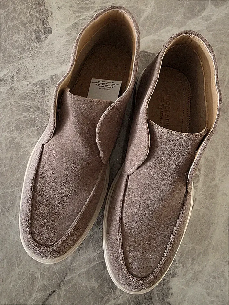 M&S AUTOGRAPH Suede White Sole Slip On Loafer Boots ~ Size UK 7 / EU 40,5
